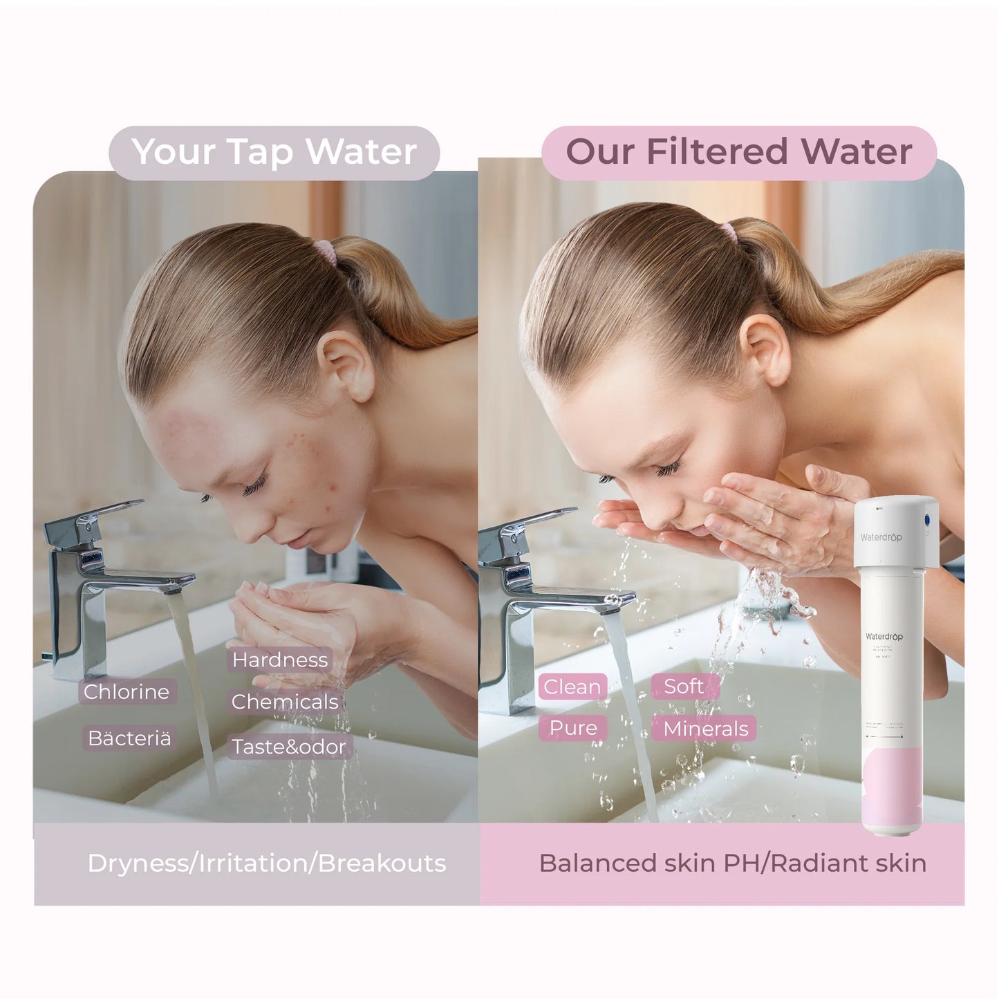 Waterdrop Skincare Water Softening System - Softens Skin & Hair (Includes 1 Filter)